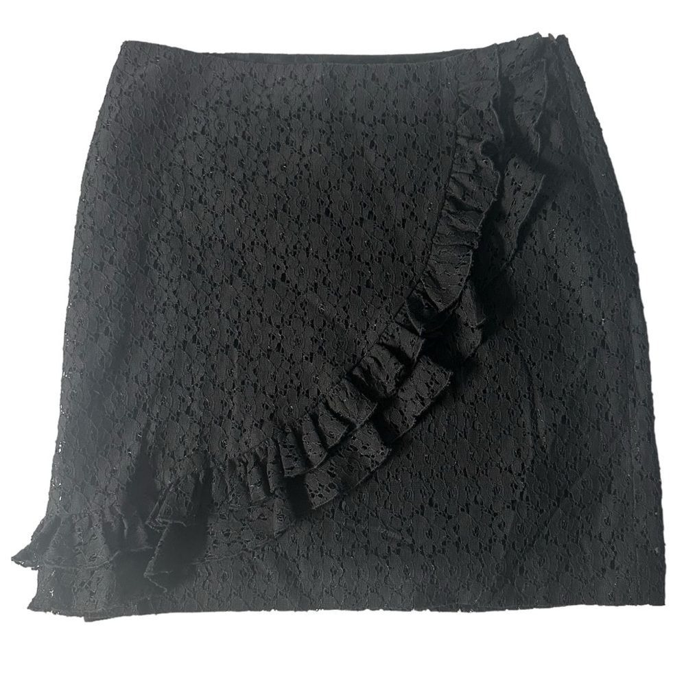 Ralph Lauren Black Eyelet ruffle Skirt,preppy,academia,back to school skirt